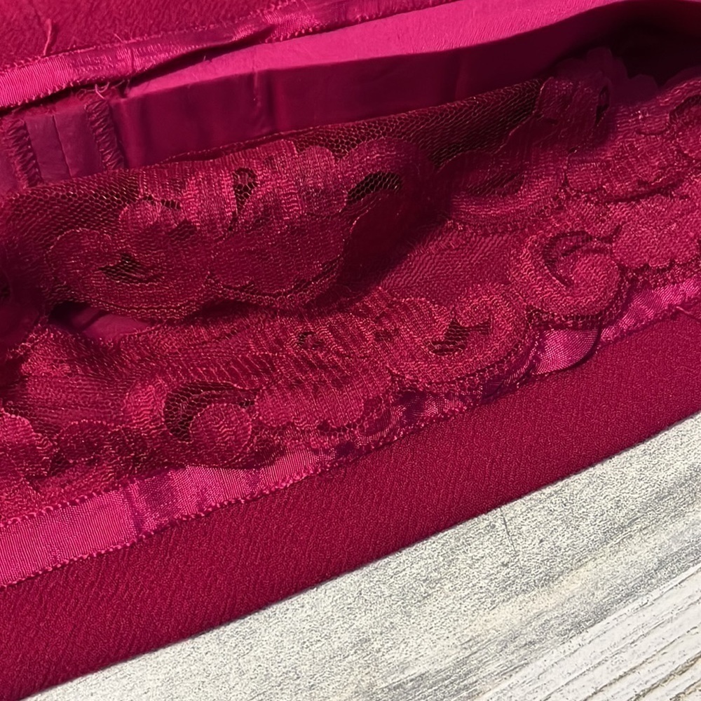 Trina Turk Fuchsia Cape-Sleeve Shift Mini Dress - Picture 9 of 10